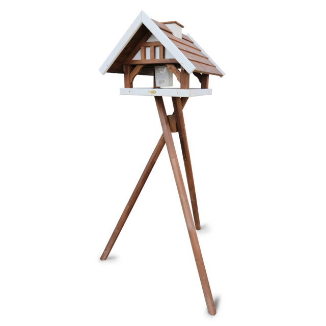 Wood Freestanding Decorative Bird Feeder