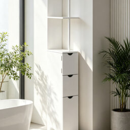 MDF / Particle Board Freestanding Linen Cabinet