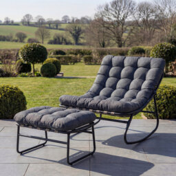 Solace Outdoor Rocking Chair and Stool