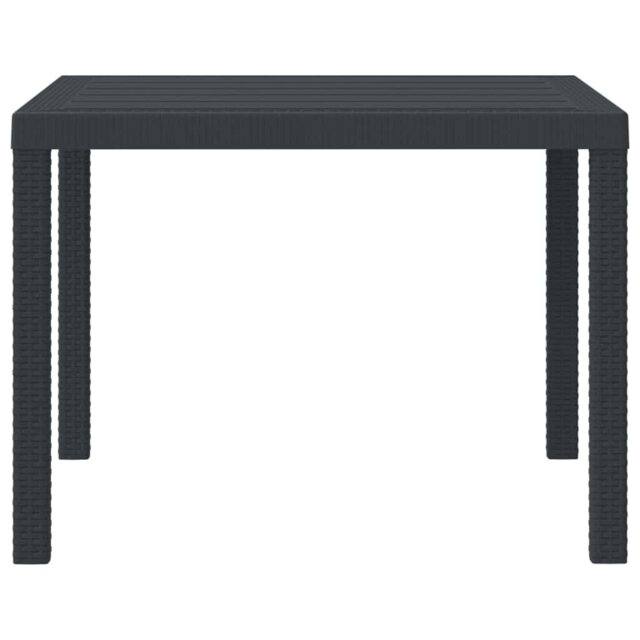 vidaXL Garden Table Poly Rattan Outdoor Furniture Modern Style Terrace Dining