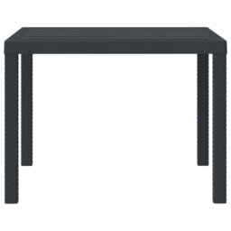 vidaXL Garden Table Poly Rattan Outdoor Furniture Modern Style Terrace Dining
