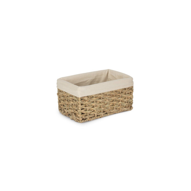 Lily Manor Wicker Thatch Grass Storage Basket with Lining