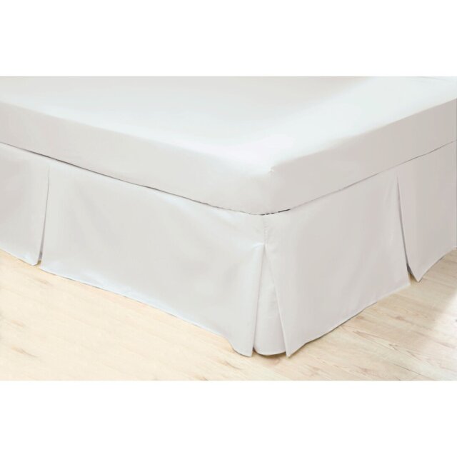 Plain Dye 200 TC Egyptian-Quality Cotton Tailored Bed Skirt