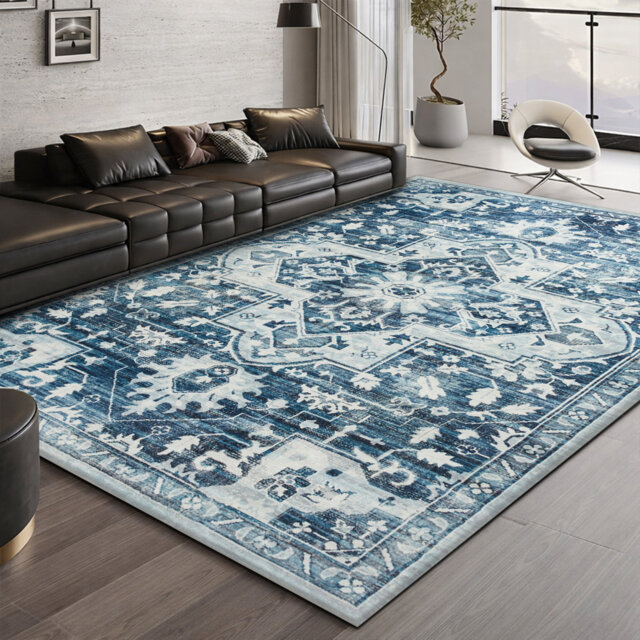 Vintage Oriental Area Rug – Living Room Large Rug for Cozy and Stylish Space