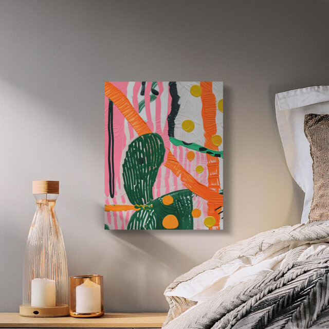 Modern Abstract Wall Art, Shapes Canvas Print, Home Decor, Wayfair Style, Many Sizes, Horizontal Vertical Square Art