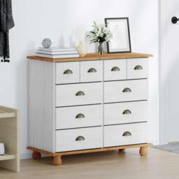Chest of Drawer with Drawer with Storage ASKIM Solid Pine Wood Bedroom