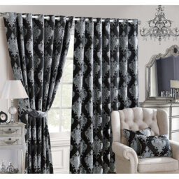 Mari Cotton Blend Room Darkening Curtains / Drapes Pair
