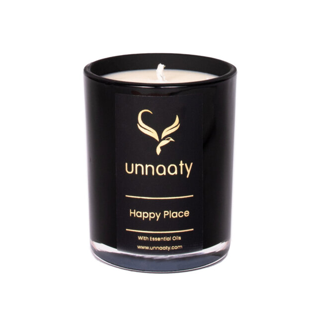 Citrus, Lemon, Geranium, Patchouli, And Orange Scented Jar Candle with Glass Holder