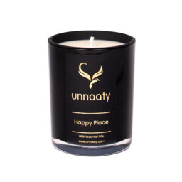 Citrus, Lemon, Geranium, Patchouli, And Orange Scented Jar Candle with Glass Holder