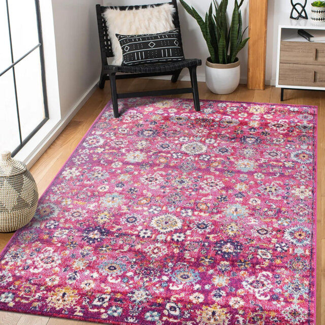Soft Medium Pile Area Rugs Living Room Carpet Pad Oriental Vintage Rug Non Slip Entryway Rug 7663