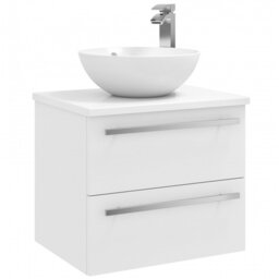 Clifton 600mm Wall Mounted Single Bathroom Vanity with Vitreous China Basin