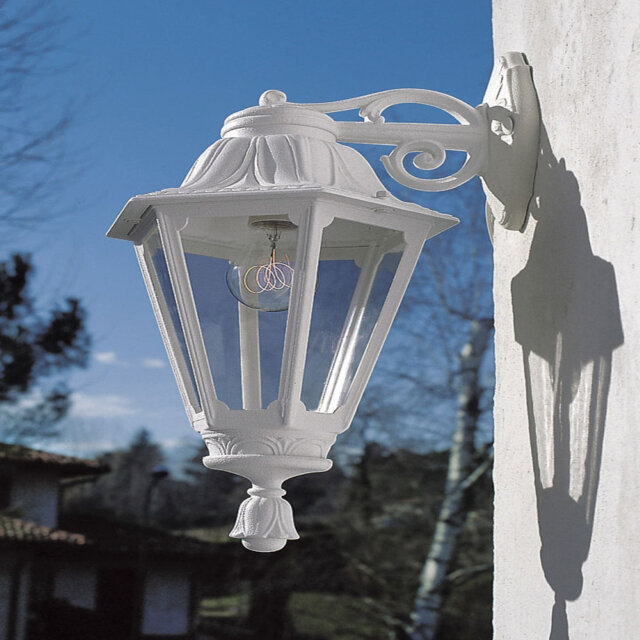 Grilli White 28cm H Outdoor Wall Lantern