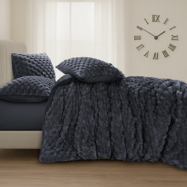Polyester Solid Colour Duvet Cover Set