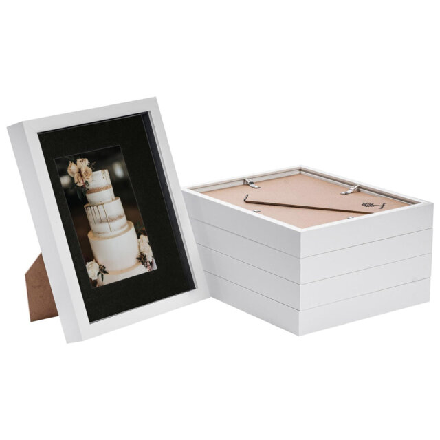 "Nicola Spring - 3D Box Photo Frames - 8 x 10"" with 4 x 6"" Mount"