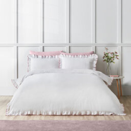 So Soft Mono Frill Duvet Cover Set