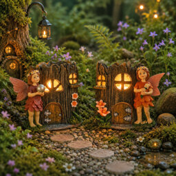 2 Piece Resin Tabletop Tealight Holder Set with Candle Included