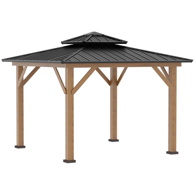 Adabpreet 3.4m x 3.4m Manufactured Wood Gazebo