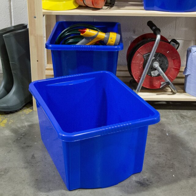 Wham Stack & Store 16L Plastic Organiser Box Red
