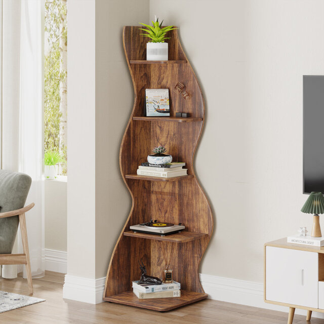 179 cm H x 48 cm W Corner Bookcase