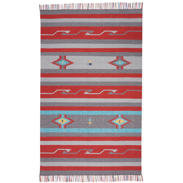 Baur Handmade Kilim Red/Grey Rug