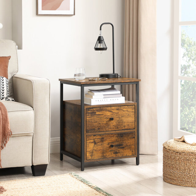Agit 45cm W Steel Bedside Table