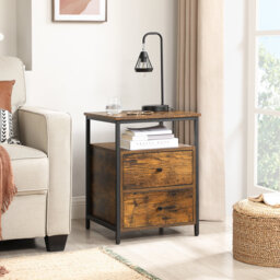 Agit 45cm W Steel Bedside Table