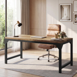 Solid Wood Steel Executive Desk