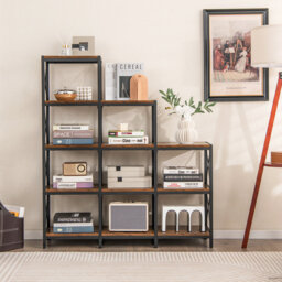 130cm H x 115cm W Metal Step Bookcase
