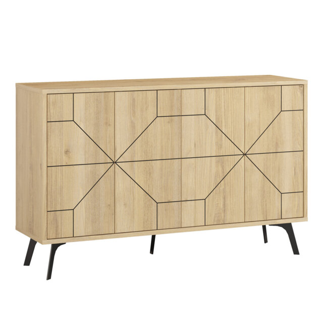 Dune Console Sideboard Geometric Design Wide 123cm
