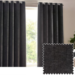Heavy Chenille Room Darkening Eyelet Curtains