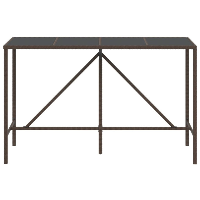 Leithan Rectangular Outdoor Bar Table , 180cm cm W 70cm cm D