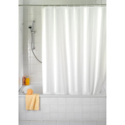 Shower curtain in plain white