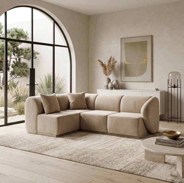 3 Seater Corner Sofa Premium Modular Lotario For Living Room