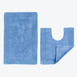 100% Cotton Bath Mat and Pedestal Mat Set