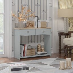 Zack 97Cm Farmhouse 2 Drawer Hallway Console Table