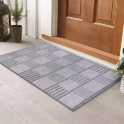 Modern Non-Slip Area Rugs – Grey – Living Room, Hallway Runner, Kitchen & Door Mat – Multiple Sizes