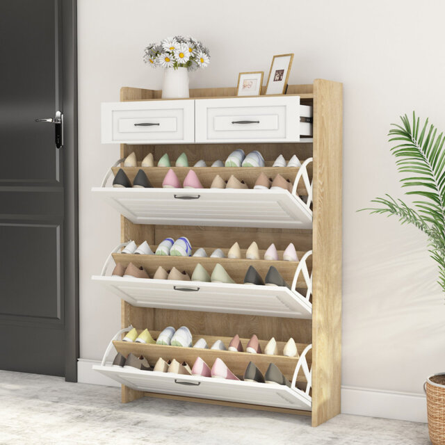 24 Pair Flip Down Shoe Storage