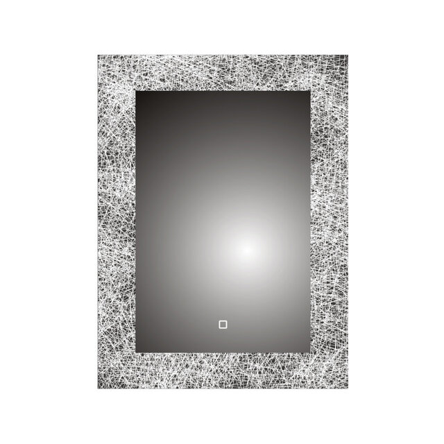 iBathUK Solstice Wall Mounted LED Illuminated Bathroom Mirror with Touch Light and Demister Pad, 500 x 700mm