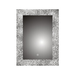 iBathUK Solstice Wall Mounted LED Illuminated Bathroom Mirror with Touch Light and Demister Pad, 500 x 700mm