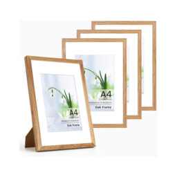 Brown Solid Wood Storage Picture Frame - Set of 4