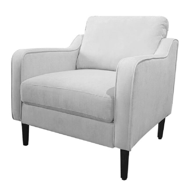 Mid Century Modern Accent Chair,Fabric Chairs for Living Room Upholstered Armchair with Scooped Arms for Bedroom,Apartment,Studio,Office,Waiting Room