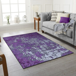 Abryelle Abstract Machine Woven Violet Area Rug