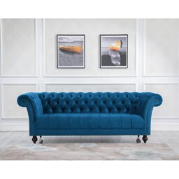 Benner Velvet Chesterfield Sofa
