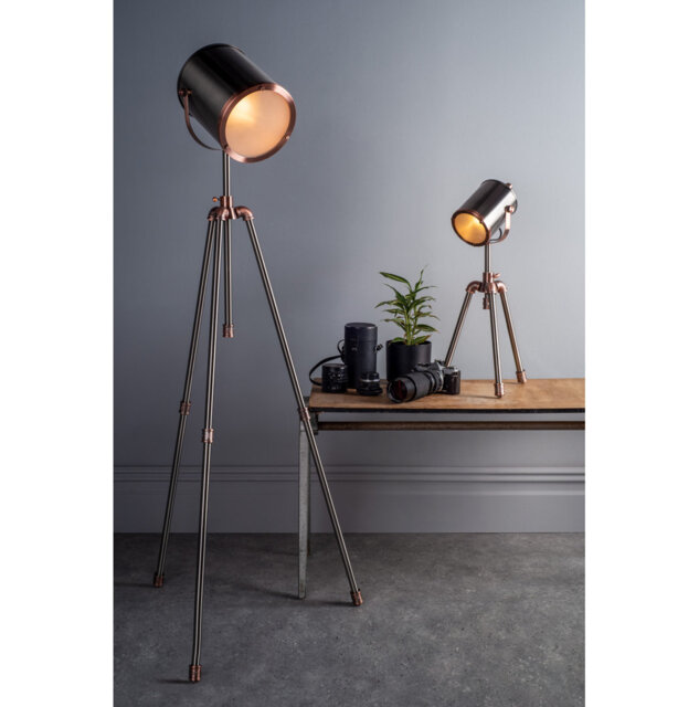 Linnie 163cm Aged Silver Tripod Floor Lamp