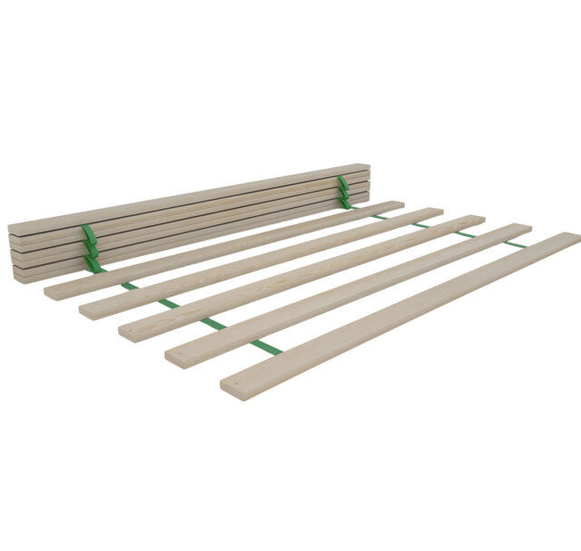 Nodax Wooden Bed Frame Slats - 100% Pine Wood Replacement Slats, Sustainable & Eco-Friendly Material, Easy to Assemble - Set of 12