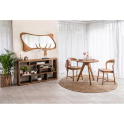Teak Round Solid Wood Dining Table