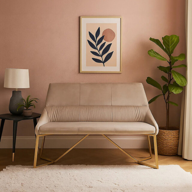 Auxter Velvet Upholstered Bench