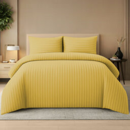 Microfiber Striped Duvet Cover Set