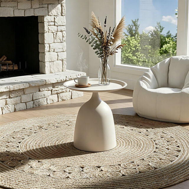 Modern Minimalist Cold-Rolled Steel Side Table