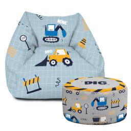 rucomfy Beanbags Snuggle Kids Bean Bag Chair - Toddler Armchair Beanbag Seat - Childrens Bedroom Furniture for Boys and Girls - Arrives with Filling -